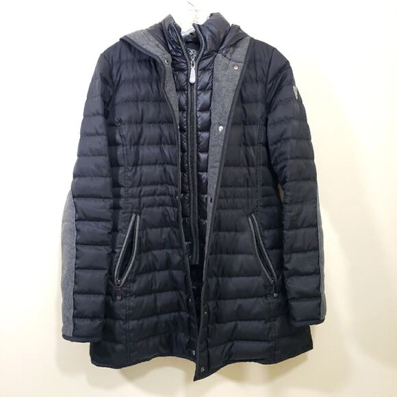 Vince Camuto hooded long puffer down winter coat woman's size medium READ - Picture 1 of 14